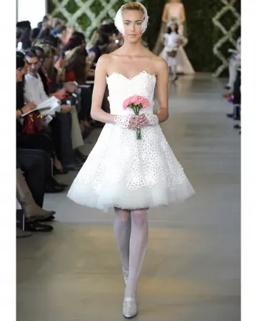 Свадебное коротко платье, Oscar de la Renta