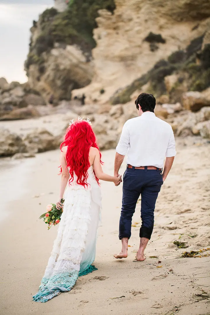 Свадьба в стиле диснеевской сказки про русалочку Ариэль