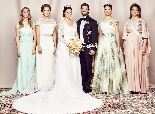 Sofia Hellqvist şi Carl Philip cu surorile